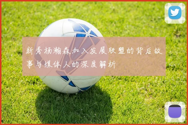 新秀杨瀚森加入发展联盟的背后故事与媒体人的深度解析